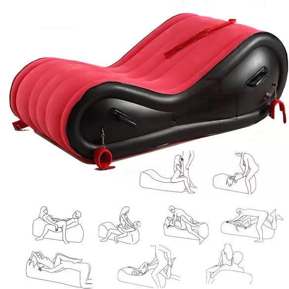 Perna Magic Desirel - Mobilier sexual BDSM gonflabil - cu cătușe (roșu)