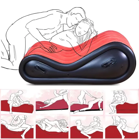 Perna Magic Desirel - Mobilier sexual BDSM gonflabil - cu cătușe (roșu)