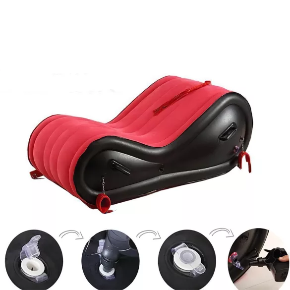 Perna Magic Desirel - Mobilier sexual BDSM gonflabil - cu cătușe (roșu)
