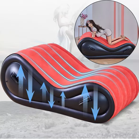 Perna Magic Desirel - Mobilier sexual BDSM gonflabil - cu cătușe (roșu)