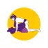 Perna Magic Desirel - pernă sexuală gonflabilă cu suport pentru dildo (mov)