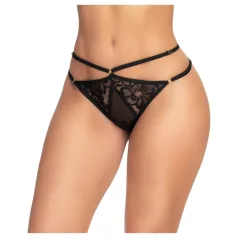 Mapalé - chilot deschis cu bretele și model - negru - M/L