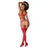 Mapalé - Set sutien decupat din 3 piese (roșu-natural) - (S/M)
