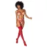 Mapalé - Set sutien decupat din 3 piese (roșu-natural) - (S/M)