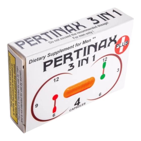 Pertinax 3in1 Plus - Supliment alimentar sub formă de capsule pentru bărbați (4 buc)