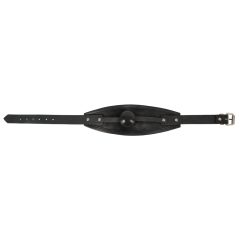 ZADO - mască de piele pentru gură cu muștiucuri (negru)