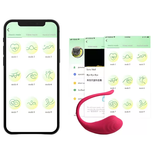 Funny Me - ou vibrațional inteligent cu acumulator - roz