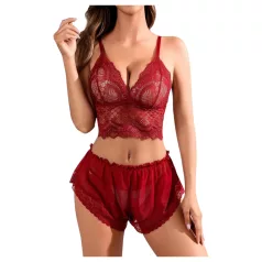 JSY 058 - set de lenjerie erotică - roșu (L-XL)