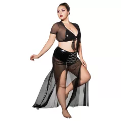 JSY 065 - set babydoll negru (XL-2XL)