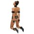 ZADO - Set complet de bondage cu cătușe din piele (negru)