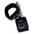 ZADO - cătușe din piele cu carabiner (negru)