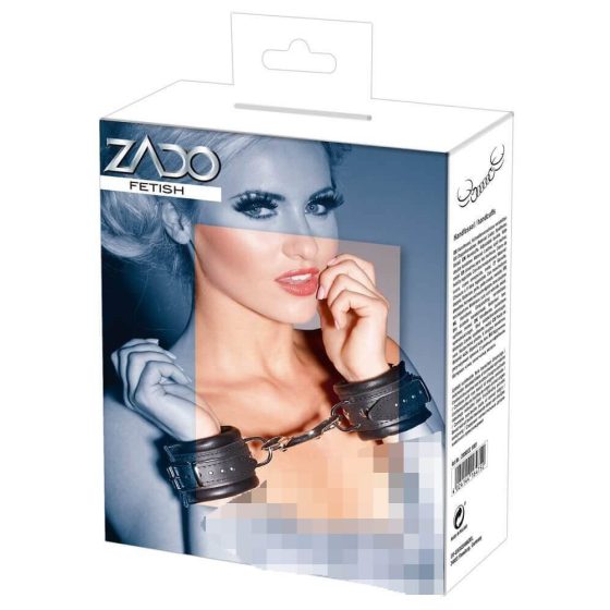 ZADO - Menote și carabinieră din piele (negru)
