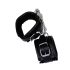 ZADO - cătușe din piele cu carabiner (negru)