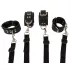 ZADO - set de restrângere pentru pat - piele neagră