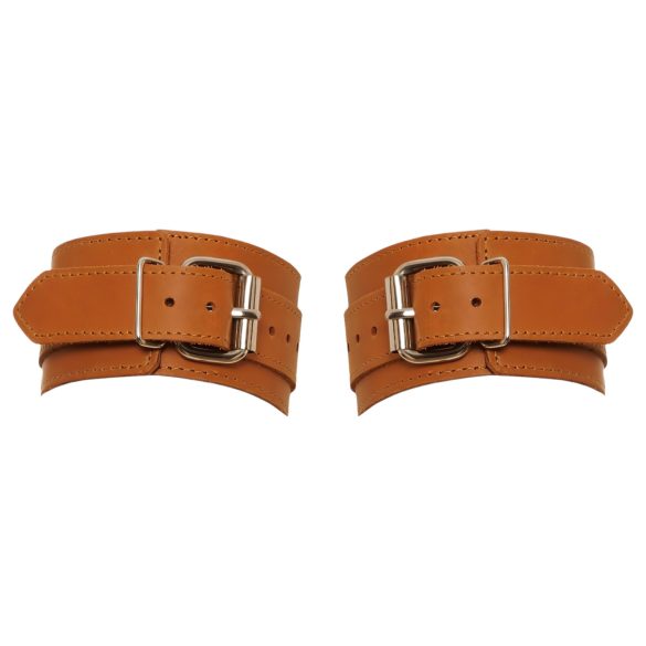 ZADO - cătușe piele pentru încheietură (maro)