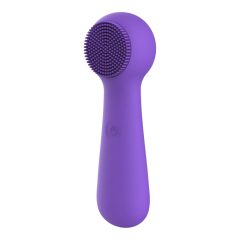   FaceClean - dispozitiv de masaj facial cu baterie, rezistent la apa (violet)