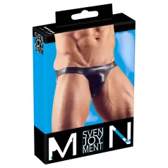 Svenjoyment - suspensoriu lucios pentru bărbați - negru