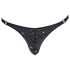 Svenjoyment - tanga bărbătească cu strasuri (negru) - L