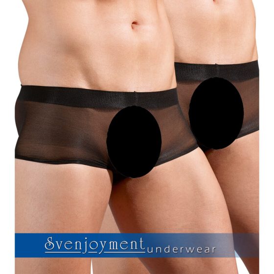 Set de boxeri transparenti Svenjoyment - negru (2 bucăți) S-L