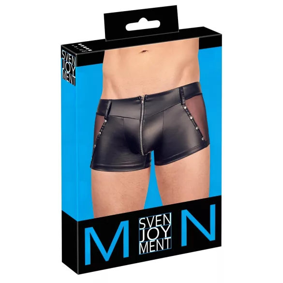 Svenjoyment - boxer bărbați lucios - negru - XL