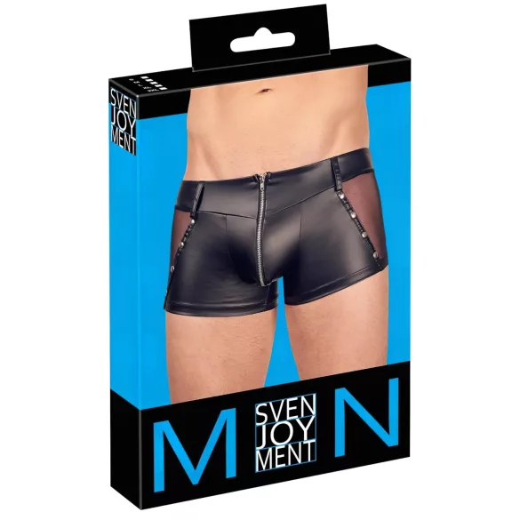 Svenjoyment - boxer bărbați lucios - negru - XL