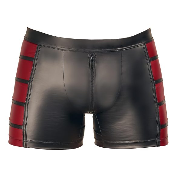 NEK - boxer cu fermoar și inserții roșii (negru) - XL