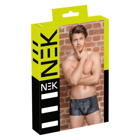 NEK - boxeri cu model piele de șarpe (negru) - M