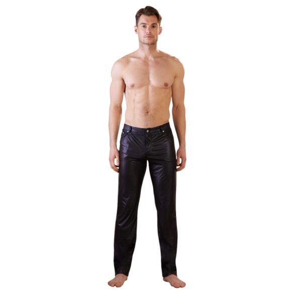 NEK - pantaloni cu efect lucios (negru) - L