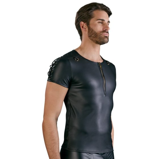 NEK - Tricou masculin cu mâneci scurte, efect mat (negru)