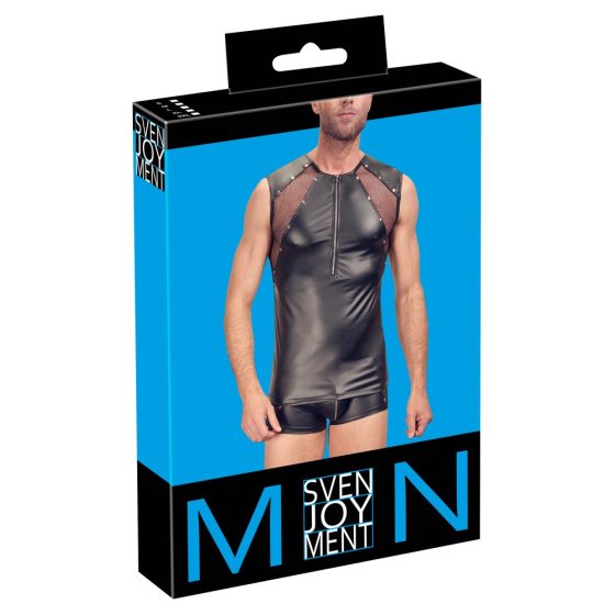 Svenjoyment - bluza de bărbați cu fermoar (neagră)