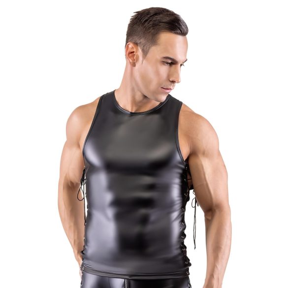 Svenjoyment - top masculin mat cu șnur lateral (negru)