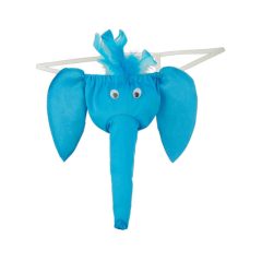 Tangă cu design de elefant - albastru (S-L)