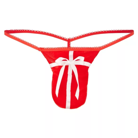 Cadou - tanga bărbătesc de Crăciun - roșu - S-L