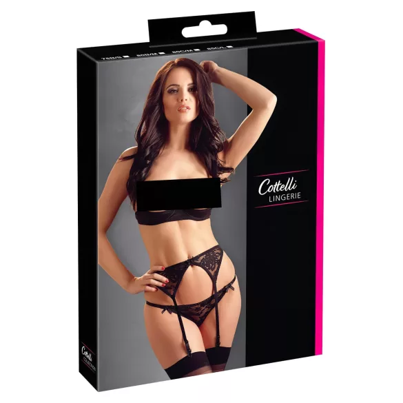 Cottelli - Set erotic 3 piese - negru - 80B/M