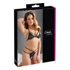 Cottelli - Set lenjerie deschis cu dantelă - negru