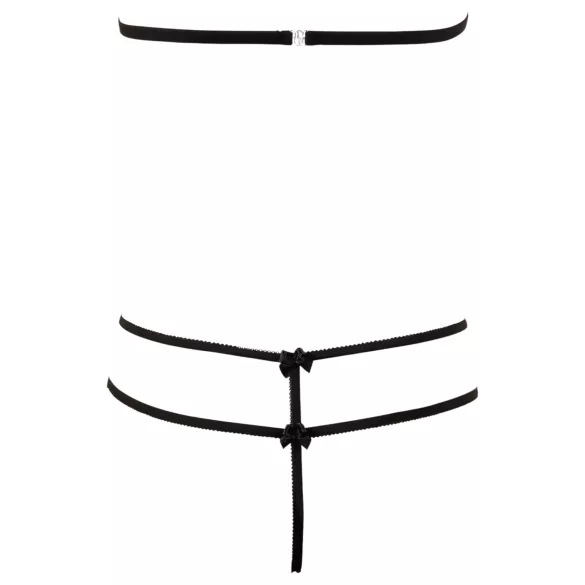 Cottelli - Set lenjerie deschis cu dantelă - negru - M