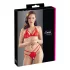Cottelli - set lenjerie dantelă deschisă - sutien și chiloț - roșu - XL