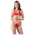 Cottelli - set sutien din dantelă deschis (roșu) - XL