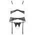 Abierta Fina - set lenjerie sexy cu perle și dantelă - L