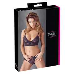 Cottelli - Set lenjerie sutien dantelă florală - mov