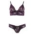 Cottelli - Set de sutien dantelat cu flori (mov) - L