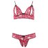 Cottelli - Set senzual de sutien din dantelă (roșu) - M