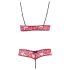 Cottelli - Set seducător sutien din dantelă (roșu) - L