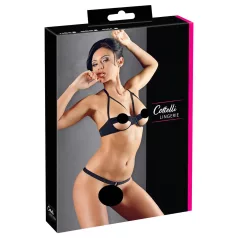 Cottelli - Set sutien cu inele metalice - negru