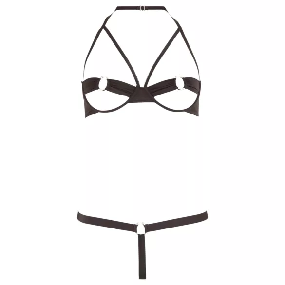 Cottelli - Set sutien cu inele metalice - negru - 80B/M