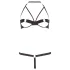 Cottelli - Set sutien cu inele metalice - negru - 85B/L