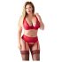 Cottelli Plus Size - set lenjerie erotică 2 piese reglabil - roșu