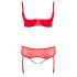 / Cottelli Plus Size - lenjerie variabilă duo (roșu) - 90D/XL
