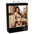 Abierta Fina - set sutien magic din dantelă strălucitoare (negru) - L