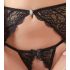 Abierta Fina - set sutien magic din dantelă strălucitoare (negru) - L